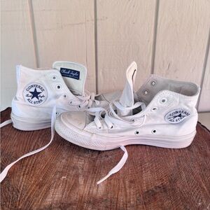 Converse White High Top All Star Sneakers